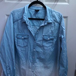 ombre jean coloured button up